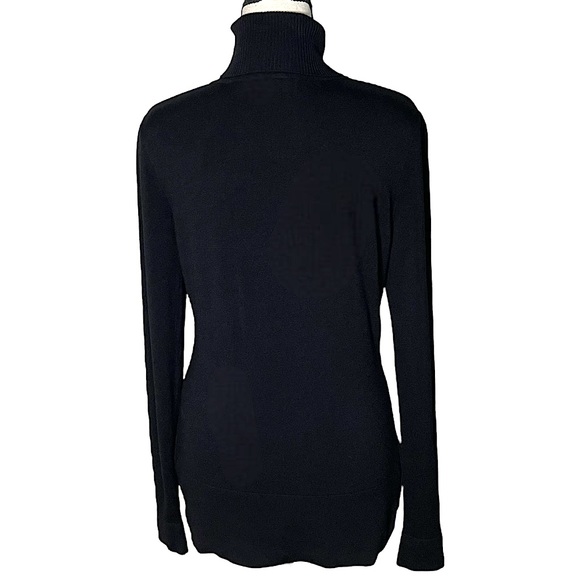 Cache Black Turtle Neck Sweater w/ Zipper Details | Size XS - Picture 3 of 11